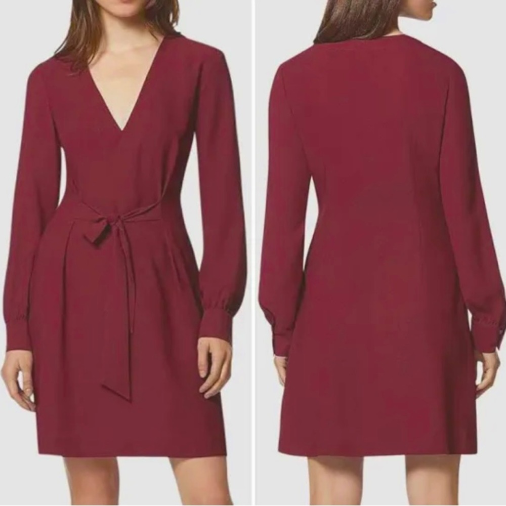 NWOT Avec Les Filles Crimson V-Neck Tie Dress, Size XL